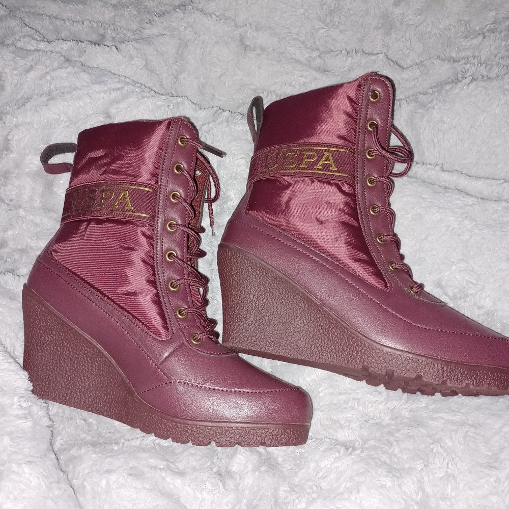 BRAND NEW: US POLO ASSOCIATION Wedged Heel Boots